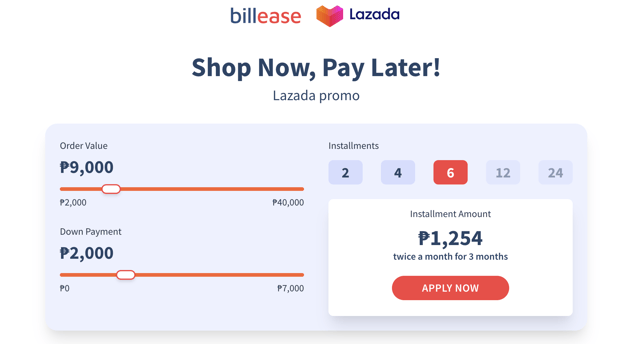 lazada loan review - billease