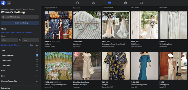 where to sell old clothes philippines - Facebook Marketplace
