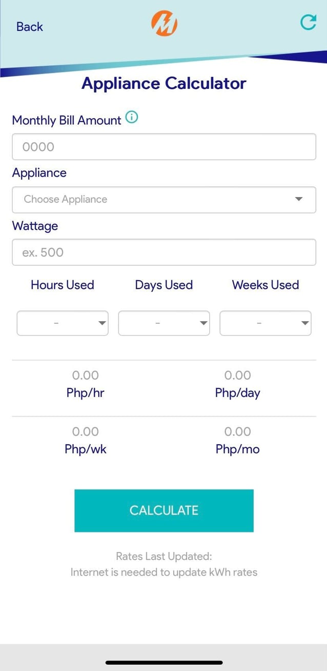 how to compute meralco bill - appliance energy calculator