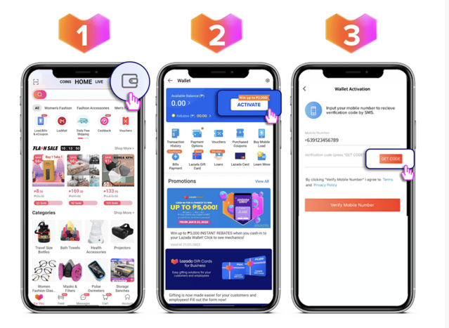 lazada loan review - how to activate lazada wallet