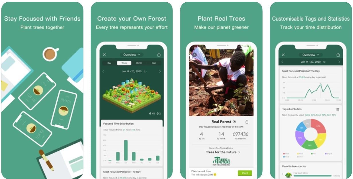 productivity apps - forest