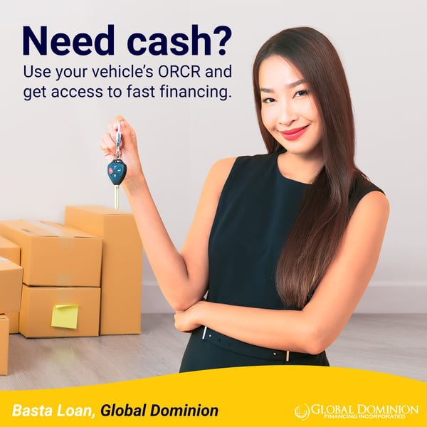 car collateral loan in the Philippines - GDFI Sangla OR/CR