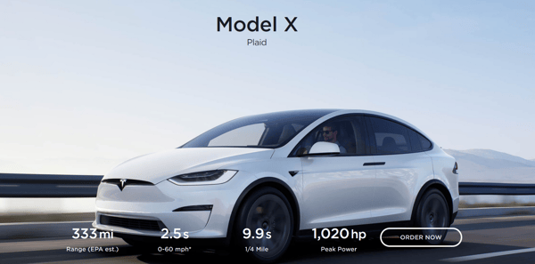 cars in the future - tesla model x