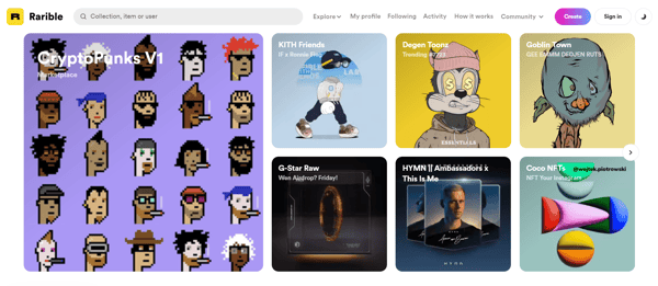 best NFT apps - rarible