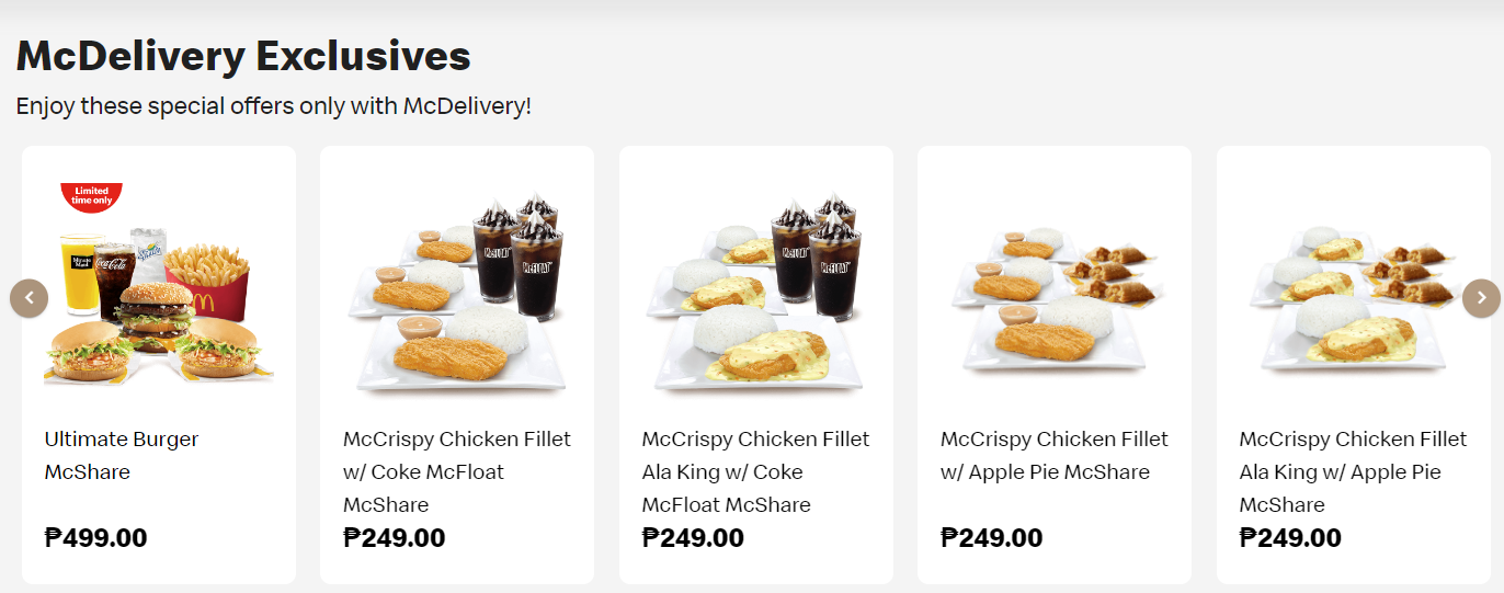 mcdonalds vs jollibee - mcdelivery exclusives