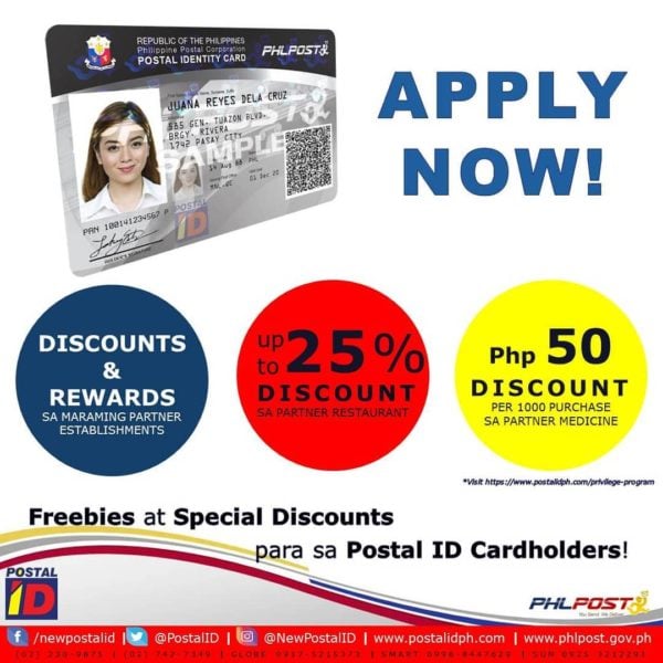 how to get a postal id - Postal ID discounts