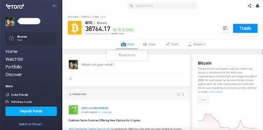 eToro crypto traders - etoro main page